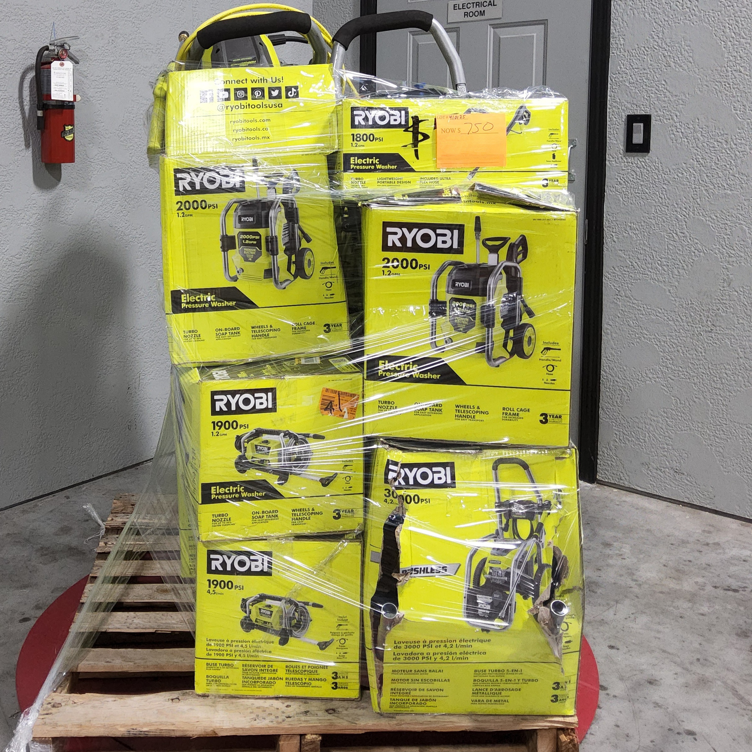 Ryobi Pressure Washer Pallet – Lot 410125