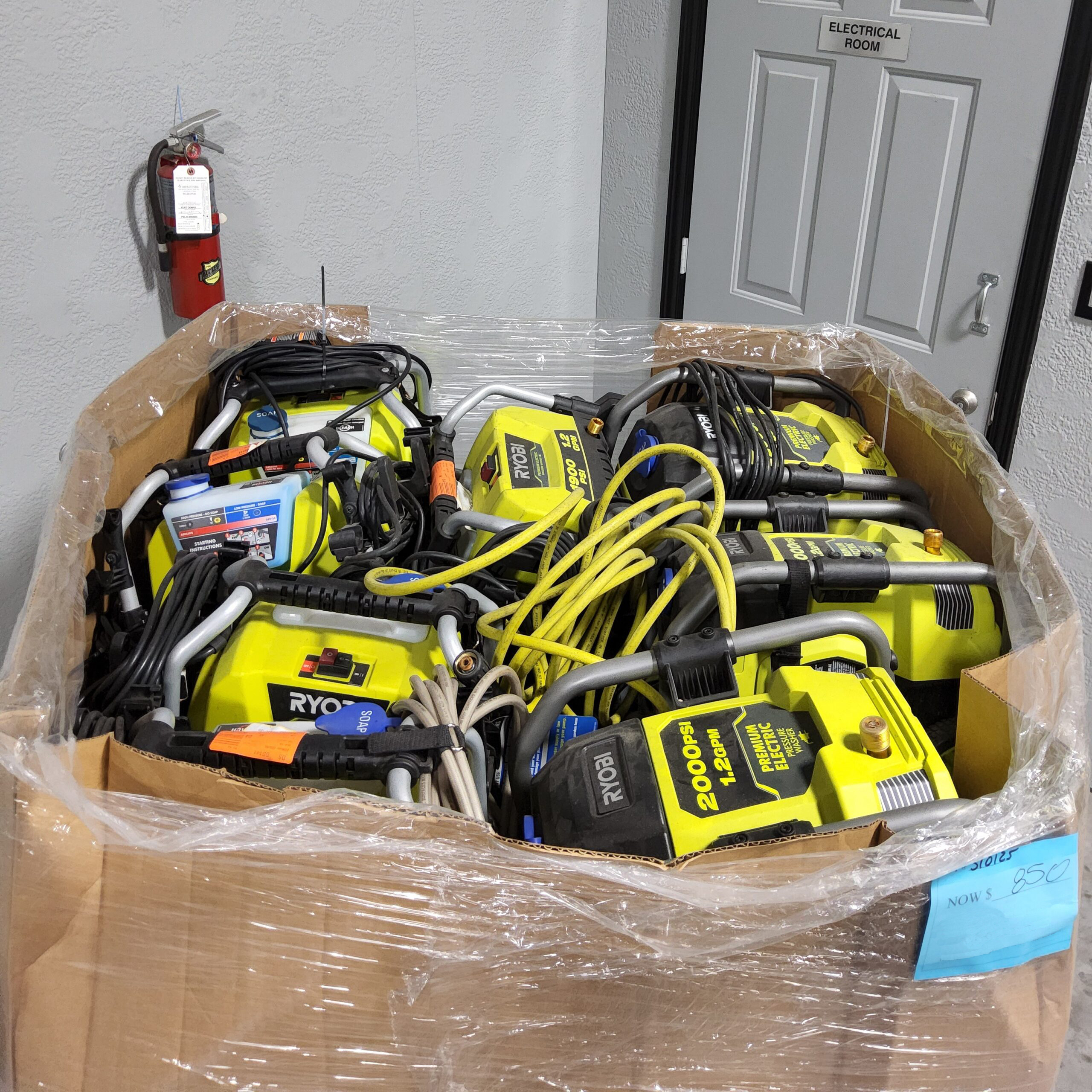 Ryobi Electric Pressure Washer Pallet – Lot 510125