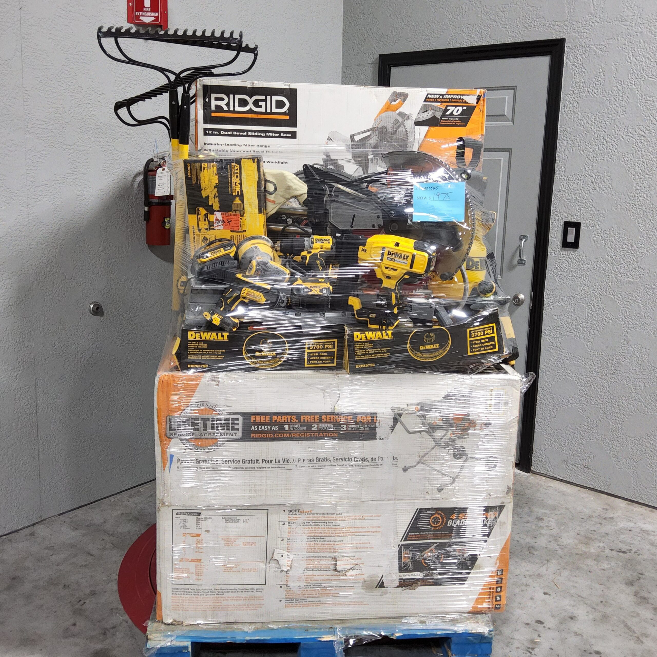 Ridgid Mixed Tool Pallet – Lot 030525