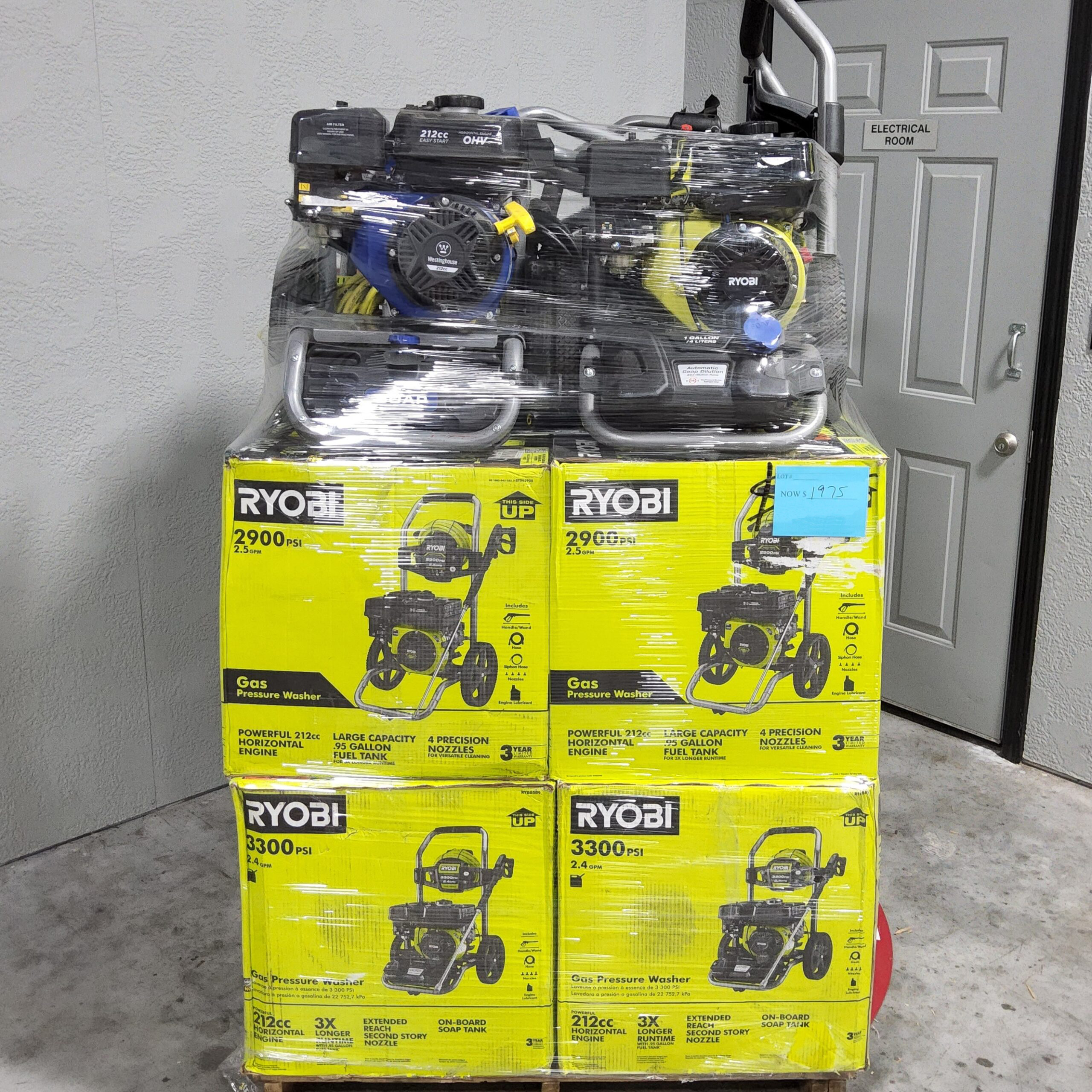 Gas Pressure Washer Pallet – Lot 050525
