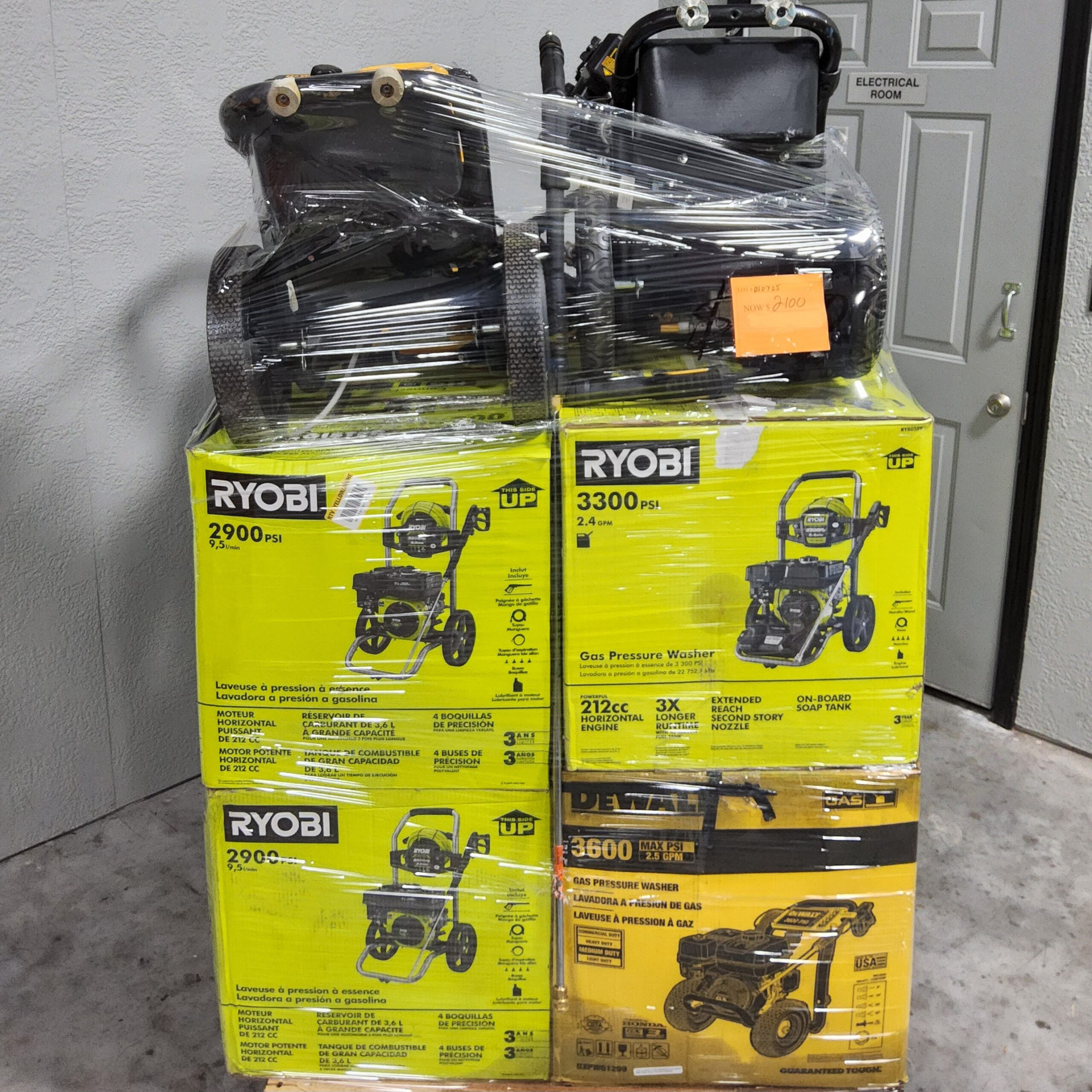 Gas Pressure Washer Pallet – Lot 050725
